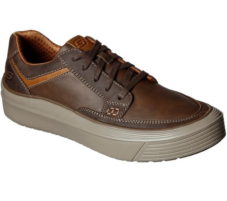 Skechers Viewport - Valence - Mens Lace Up Shoes Brown [AU-YM1153]